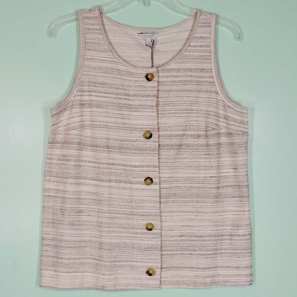 LUCKY BRAND sleeveless button down shirt